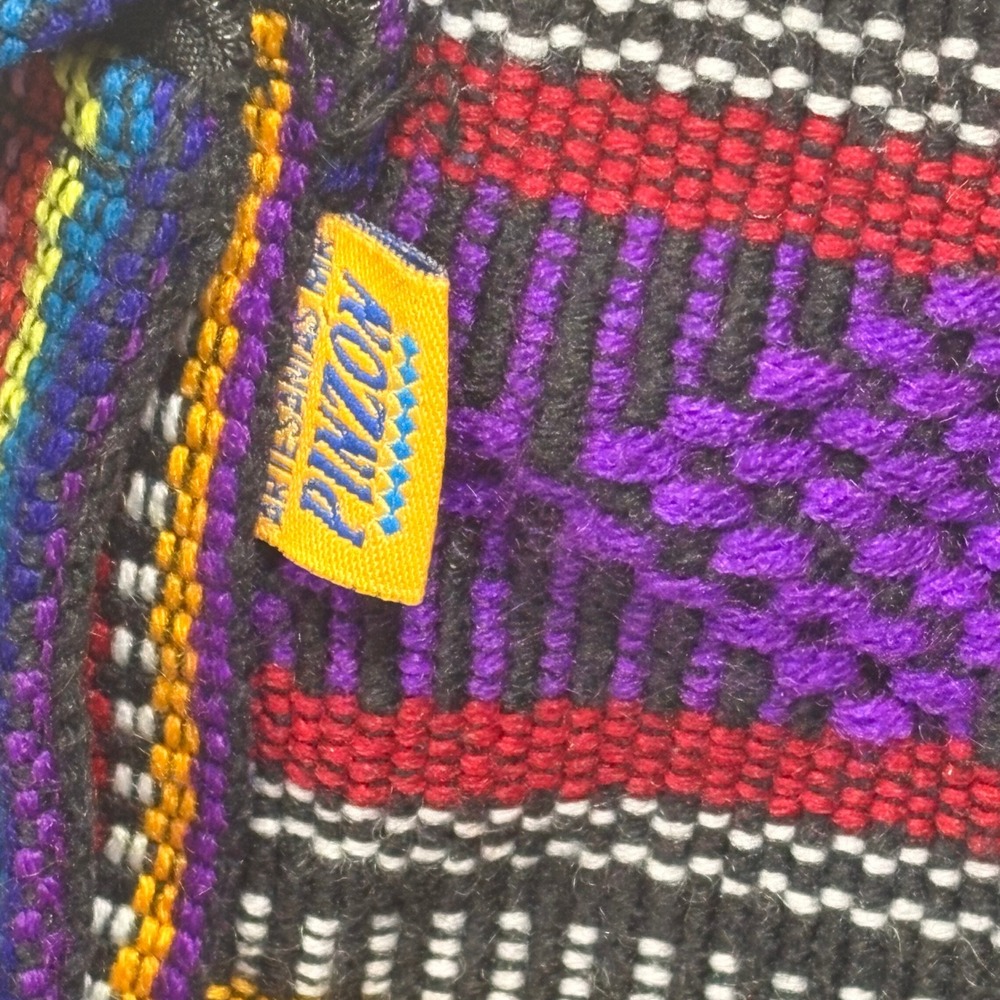 Pinzon Mini Backpack Unisex Small Multicolor Excellent Woven Boho Rucksack - Picture 8 of 9